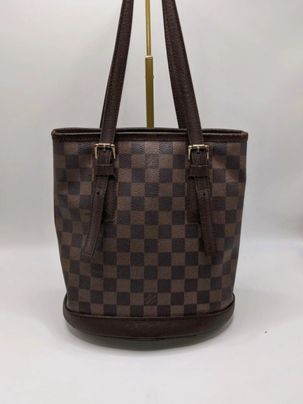 Louis Vuitton Marais Damier Ebene Bucket Shoulder Bag